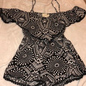 Black and white romper